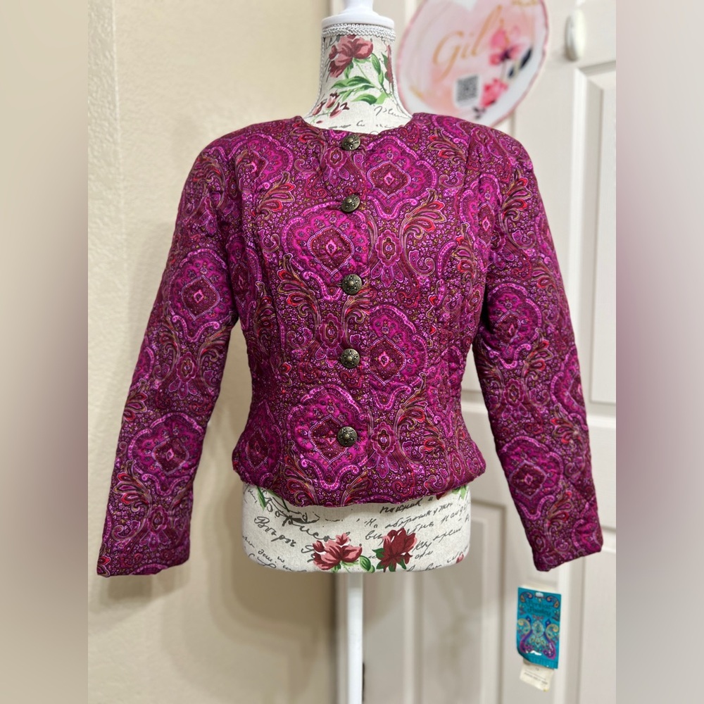 Women's Pink Patterned Jacket